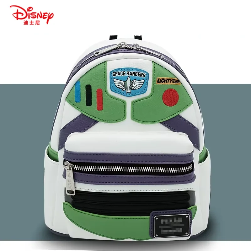 Loungefly Disney Toy Story Buzz Lightyear PU Leather Ladies\' Backpack Fashionable Mini Double Shoulder Bag Children Schoolbag