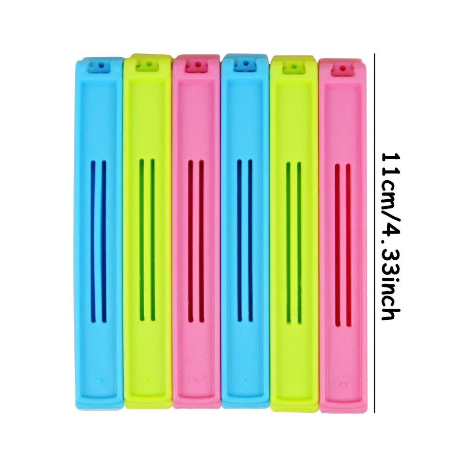 12 PCS 11cm Sealing Clips Assorted Colors Moisture Oxidation Proof Packaging Bag Seal Clamps Practical Daily Home Kitchen DDJ