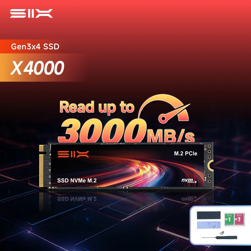 

SIX X4000 3000MB/s M.2 PCIe 3.0 SSD 512GB, Internal Solid State Drive, 260K IOPS, 300TBW, High-Speed Storage for Desktop/Laptop