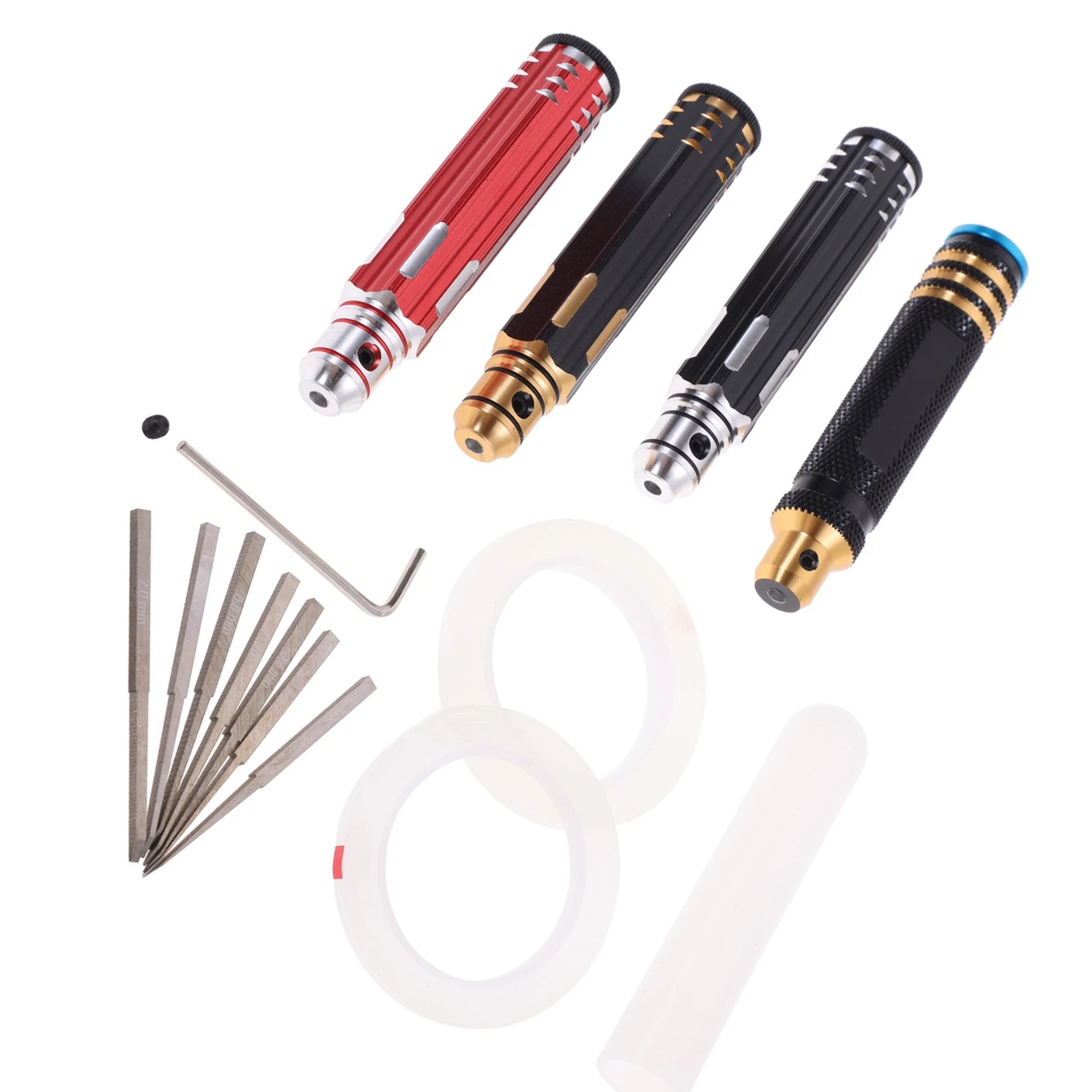 1Set Non-slip Model Scriber Chisel With 7 Blades For Airplane Models Gundam Models RG HG PG MG Plant Trimming Repairing Tool