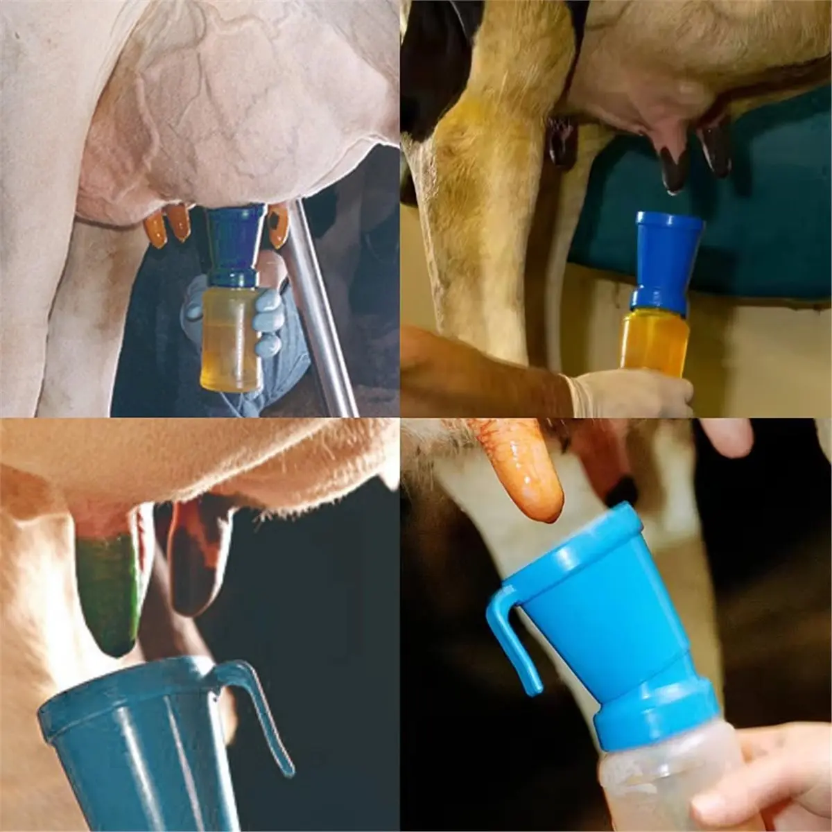 Home Tool 2pcs Teat Dip Cup Convenient Professional Prevent Return Portable Nipple Cleaning Livestock Supplies for Cattle Goat C