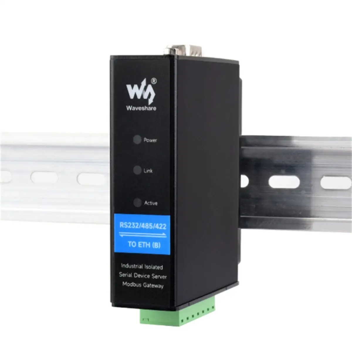 A41T Waveshare Rail-Mount Serial Server RS232/485/422 to RJ45 Ethernet Module TCP/IP to Serial Modbus Gateway MQTT Gateway
