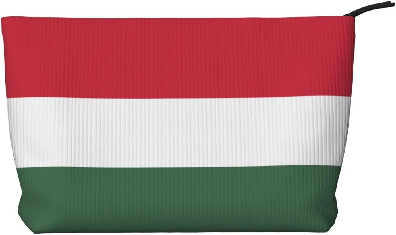 

Flag of Hungary Corduroy cosmetic bag, suitable for travel and daily use, Sturdy Lining, Ensures Longevity