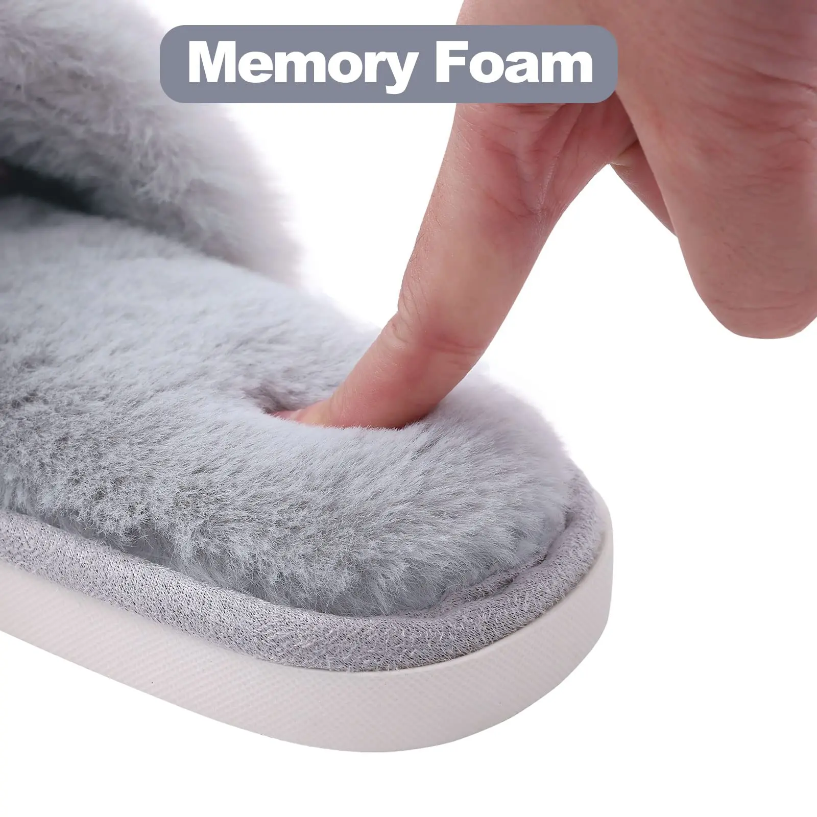 Pallene Plush Fluffy Home Slippers For Women Fashion Indoor Warm Open Toe Furry Shoes New Casual Furry Bedroom Cozy Slippers