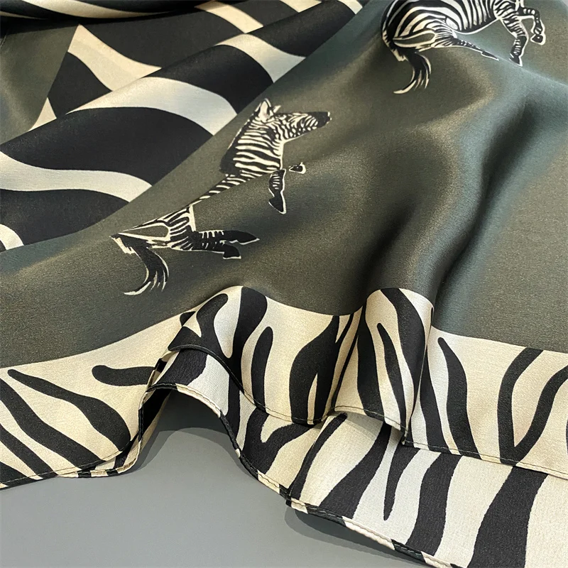 100% Real Silk Scarf New 70CM Natural Shawl Wraps Women Ladies Fashion Scarves Foulard Bandana Square Headband Hijab Pashmina