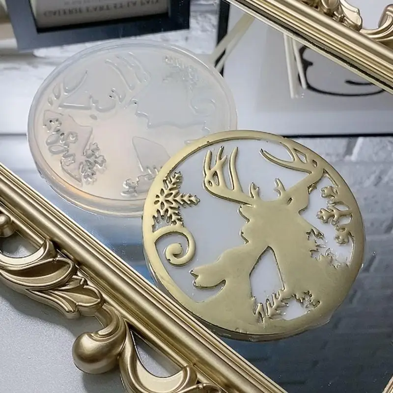 Kxra Handicrafts Halsketten Ornament Gussform handgefertigtes Weihnachts -Hirschschmuck Schimmel