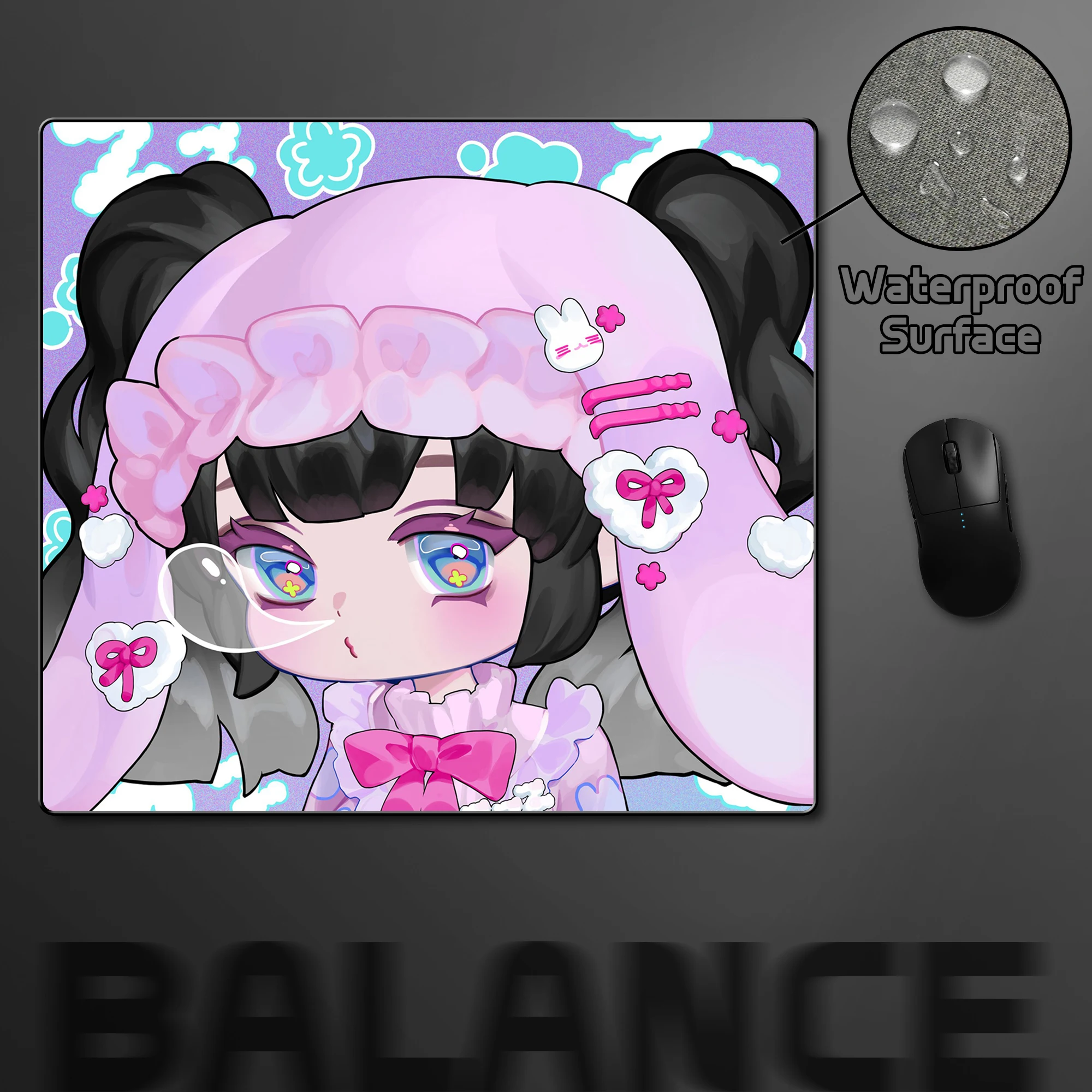 

Kawaii Anime Girls Computer Mousepad 45*40cm Cute Mouse Mat Waterproof Surface Mouse Pad Gamer Desktop Decoration Keyboard Pad