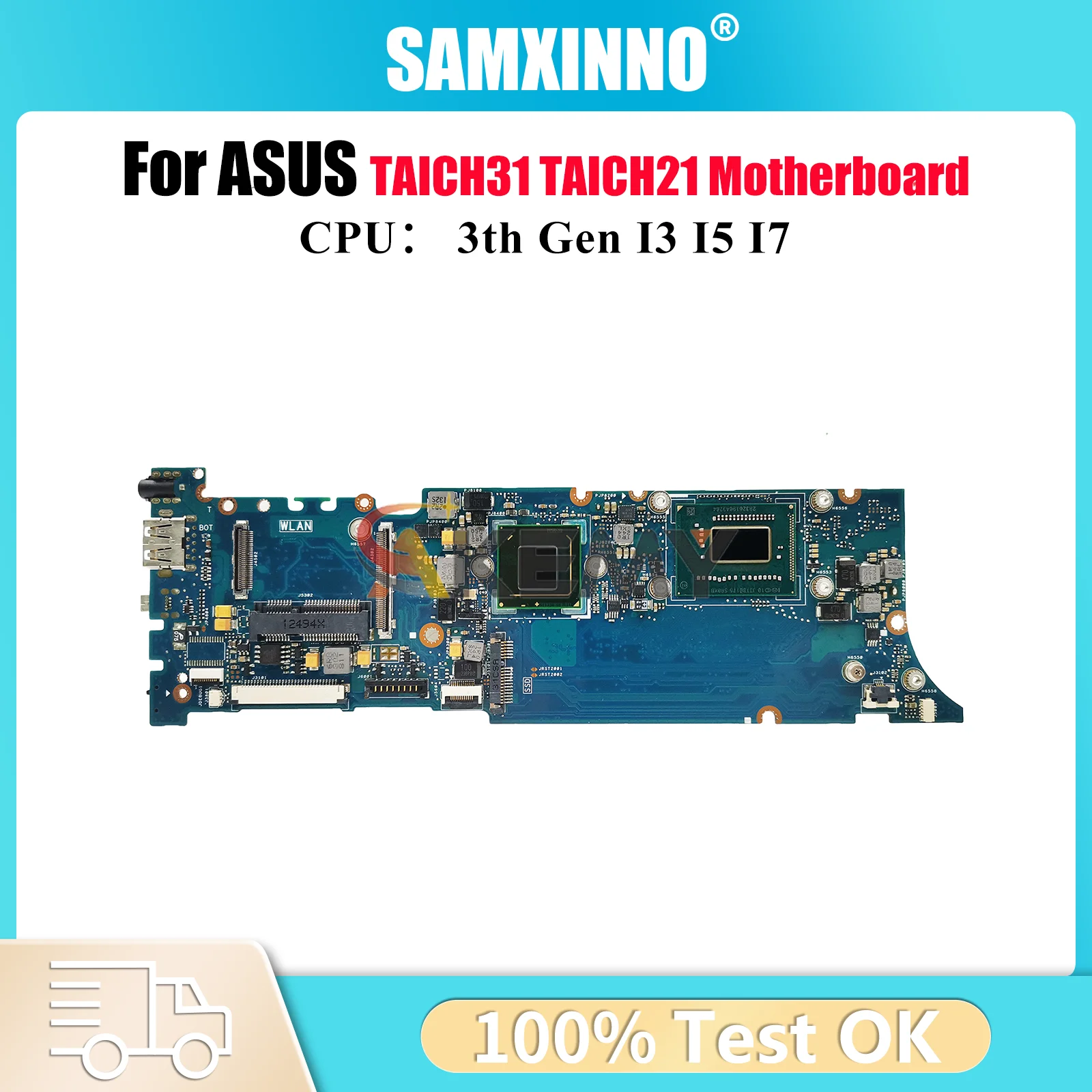 

TAICHI21 Laptop Motherboard For ASUS ZenBook TAICH21 TAICHI TAICH31 Notebook Mainboard With I3 I5 I7 CPU 100% tests OK fast ship