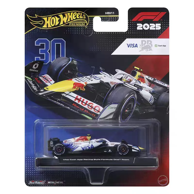 Hot Wheels – étiquette dorée originale HRV11-9C6J F1, série de course, édition limitée, modèle en alliage moulé sous pression, Collection de voitures, jouets Surprise