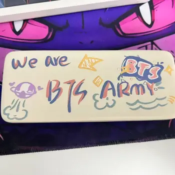 Nowe etui na okulary BT21 BTS dla mężczyzn i kobiet, przenośne, na okulary krótkowzroczne, okulary przeciwsłoneczne, pudełko na okulary do czytania 6 best sales etui na airpody bt21 - №4