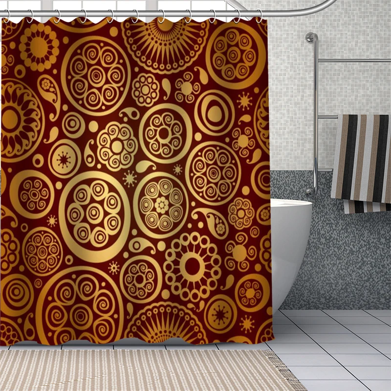 Bohemia Geometry Pattern Shower Curtains Fabric Waterproof Polyester Bath Curtain Home Decor Bathroom Accessorie Cortina De Baño