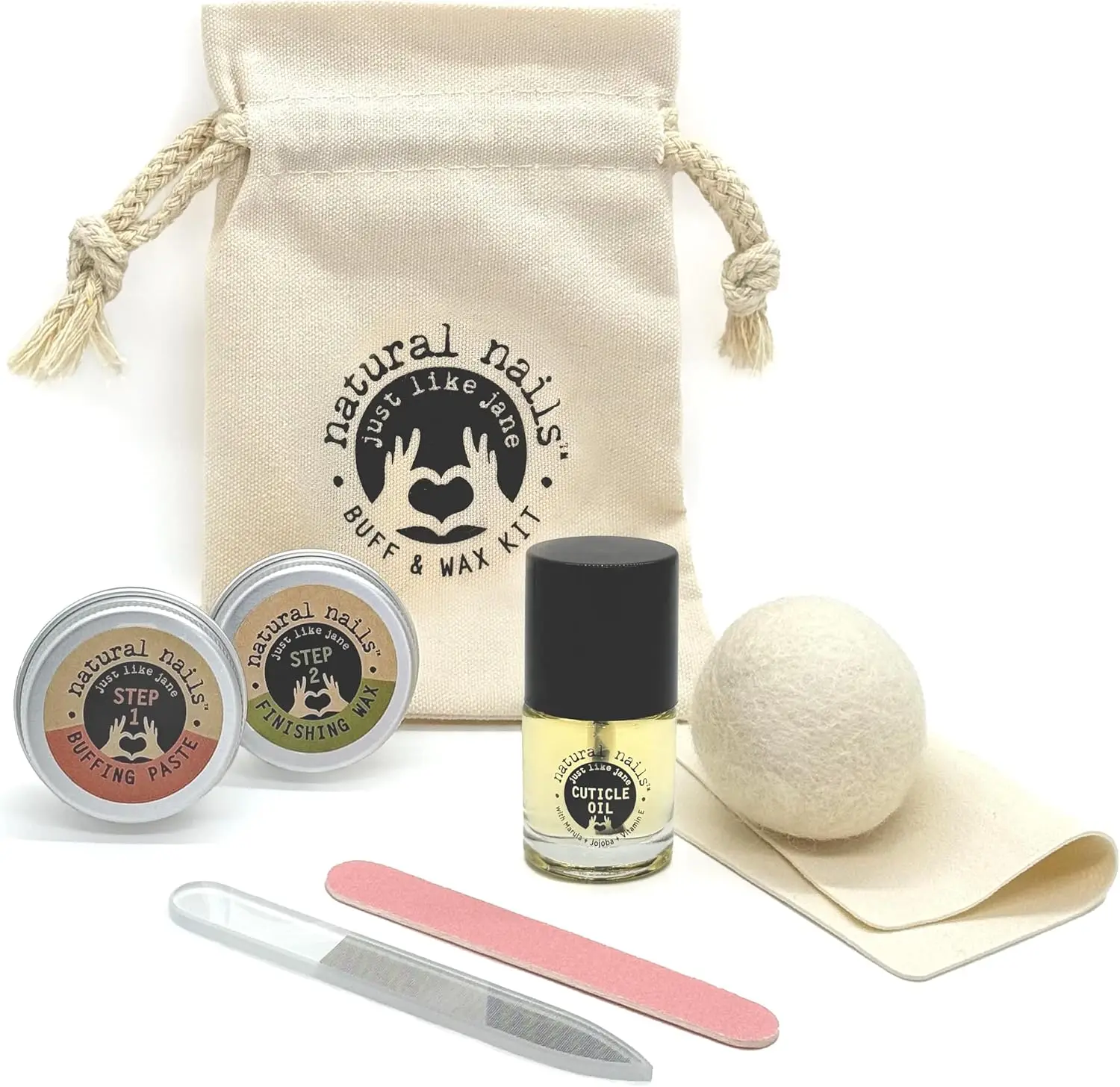 

Набор для полировки и вощения натуральных ногтей с нано-стеклянной пилкой для придания блеска - Легкий домашний маникюр