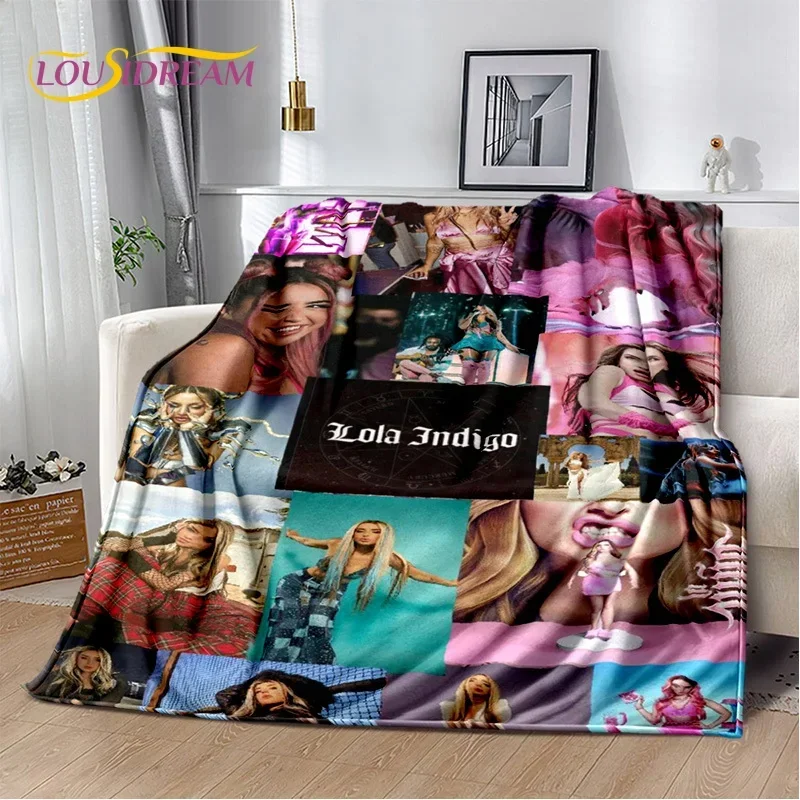 Lola Indigo Spanish Singer Dancer Soft Flannel Blanket for Bed Bedroom Sofa Picnic,Throw Blanket for Cover Outdoors Leisure Gift