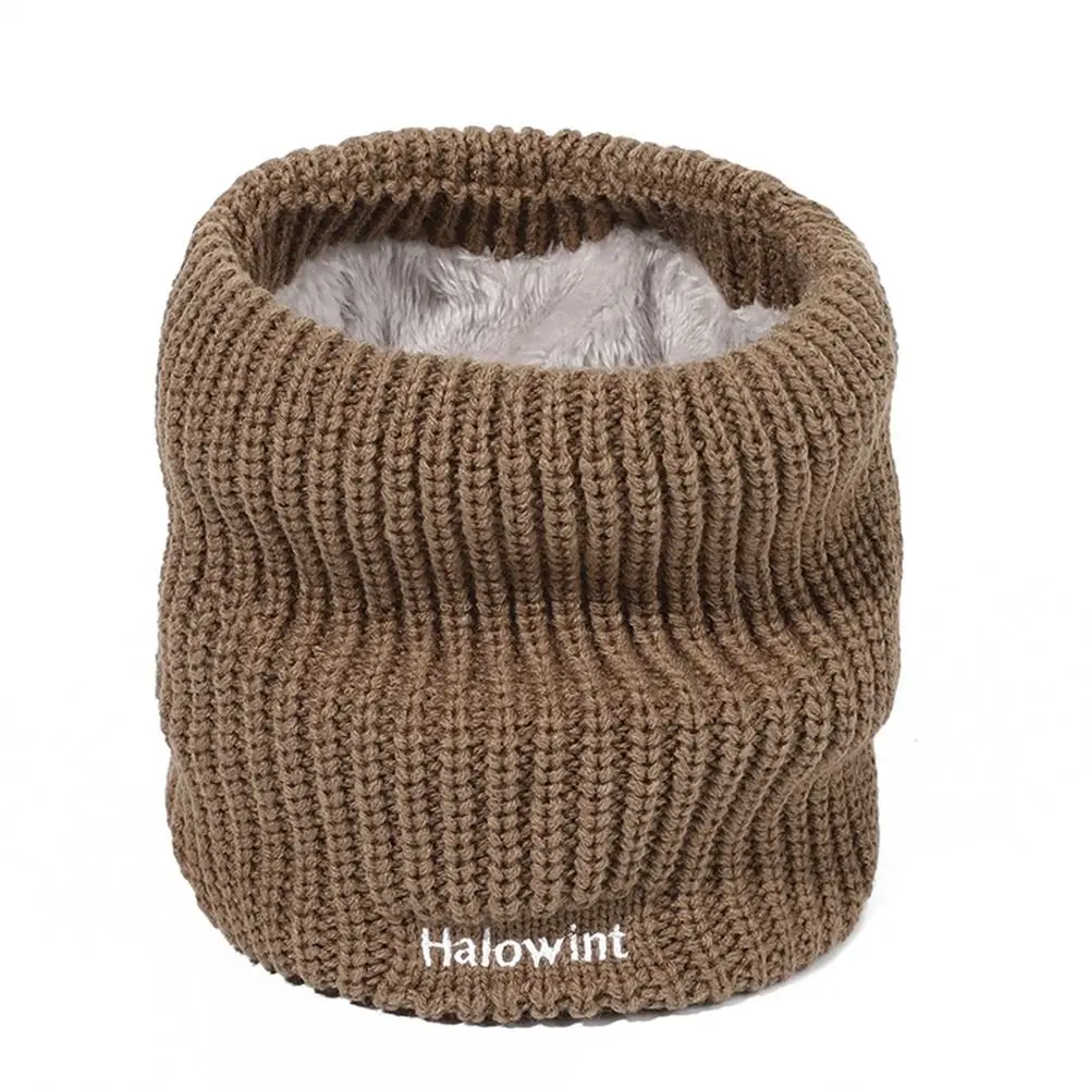 Winter Thickened Lining Knitted Neck Gaiter Ski Tube Scarf Warm Half Face Mask Face Cover For Men Women Collar Neck Warmer