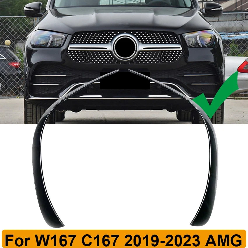 W167 Front Bumper Canards Fog Light Splitter Cover Trim For Mercedes Benz GLE Class V167 GLE350 AMG GLE53 2020+ Car Accessories