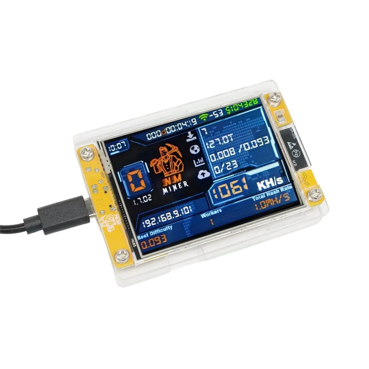 a43i]-2pcs-1060kh-s-upgraded-harshrate-28-inch-smart-display-bitcoin-crypto-solo-lottery-miner