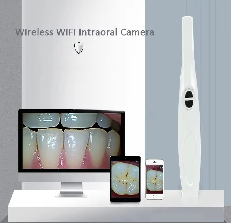 1080P Wireless Dental Endoscope Oral Camera with WiFi 5G Connectivity HD Scanner Made of Durable Plastic