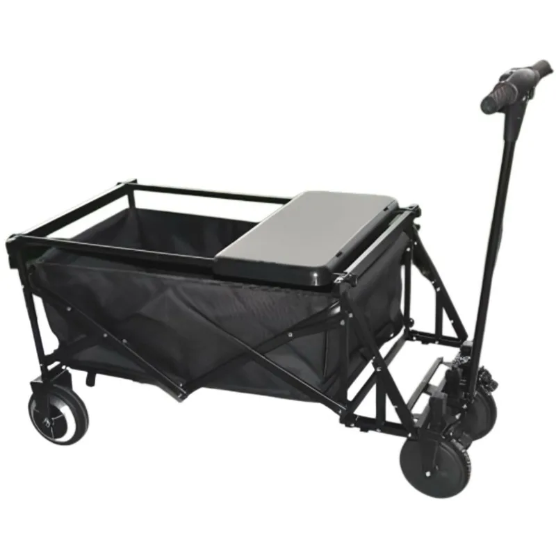 

Electric transportation trailer manned riding foldable large capacity garden fishing tool cart camp cart