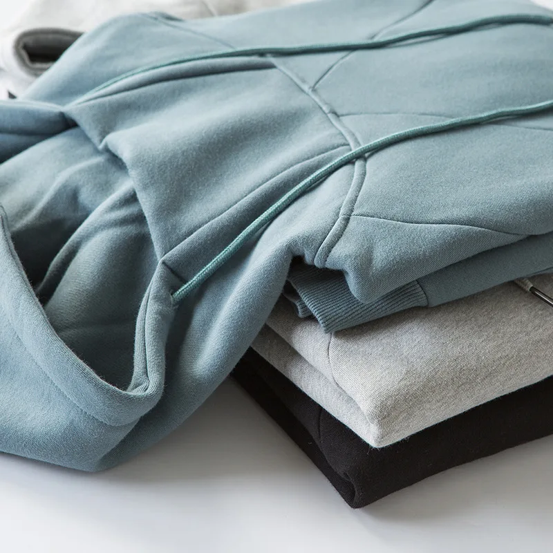 هوديي البلوز جديد 2022 الخريف والشتاء مقنعين فضفاضة زائد الصوف سترة دافئة الياقة المدورة #6