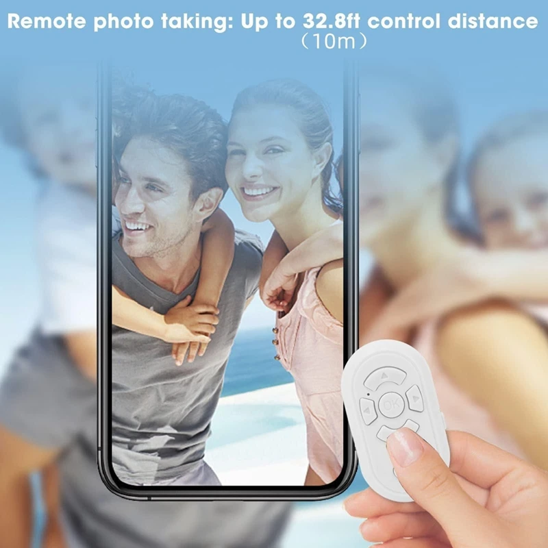 DT21 Wireless Page Turner Remote Control, Bluetooth Media Button for iOS Android, Camera Shutter for Presentation, Quiz