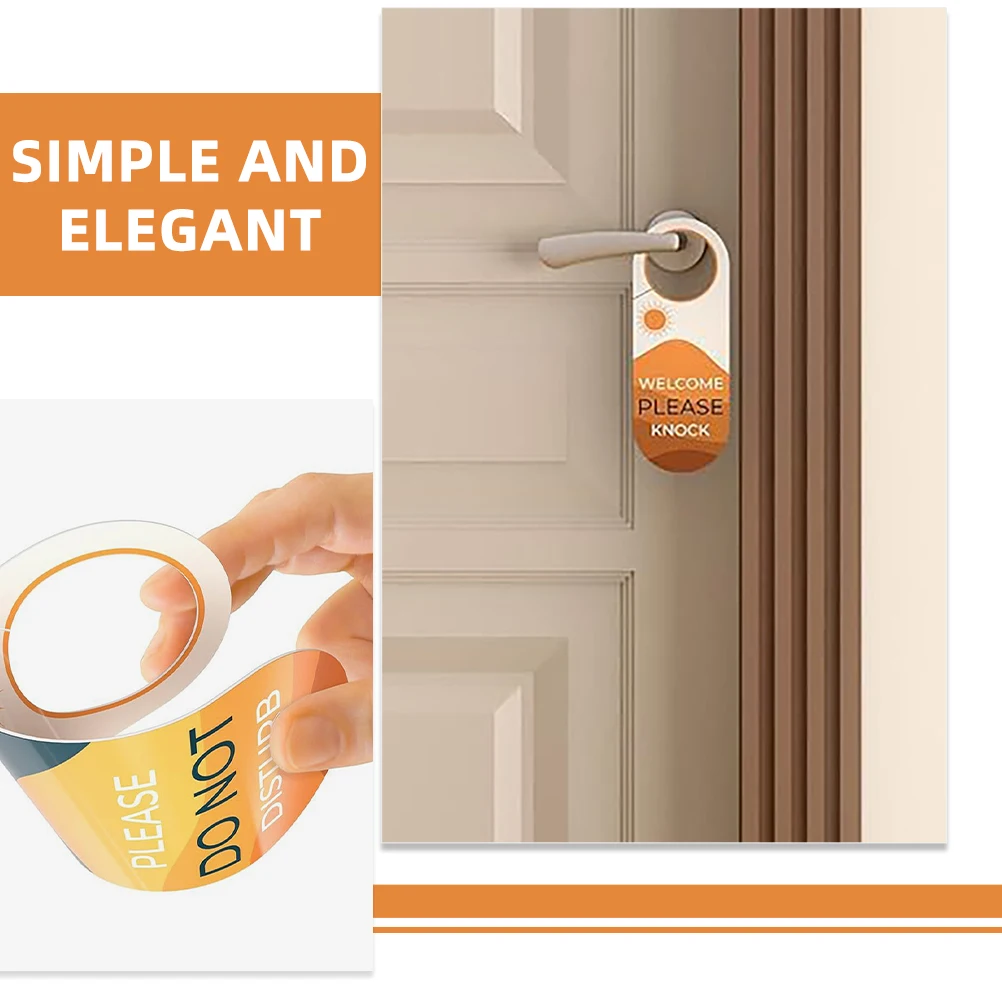

2 pcs Door Handle Sign Coated Paper Material Do Not Disturb Hotel Office Bedroom Meeting Room Available Hanging Tag