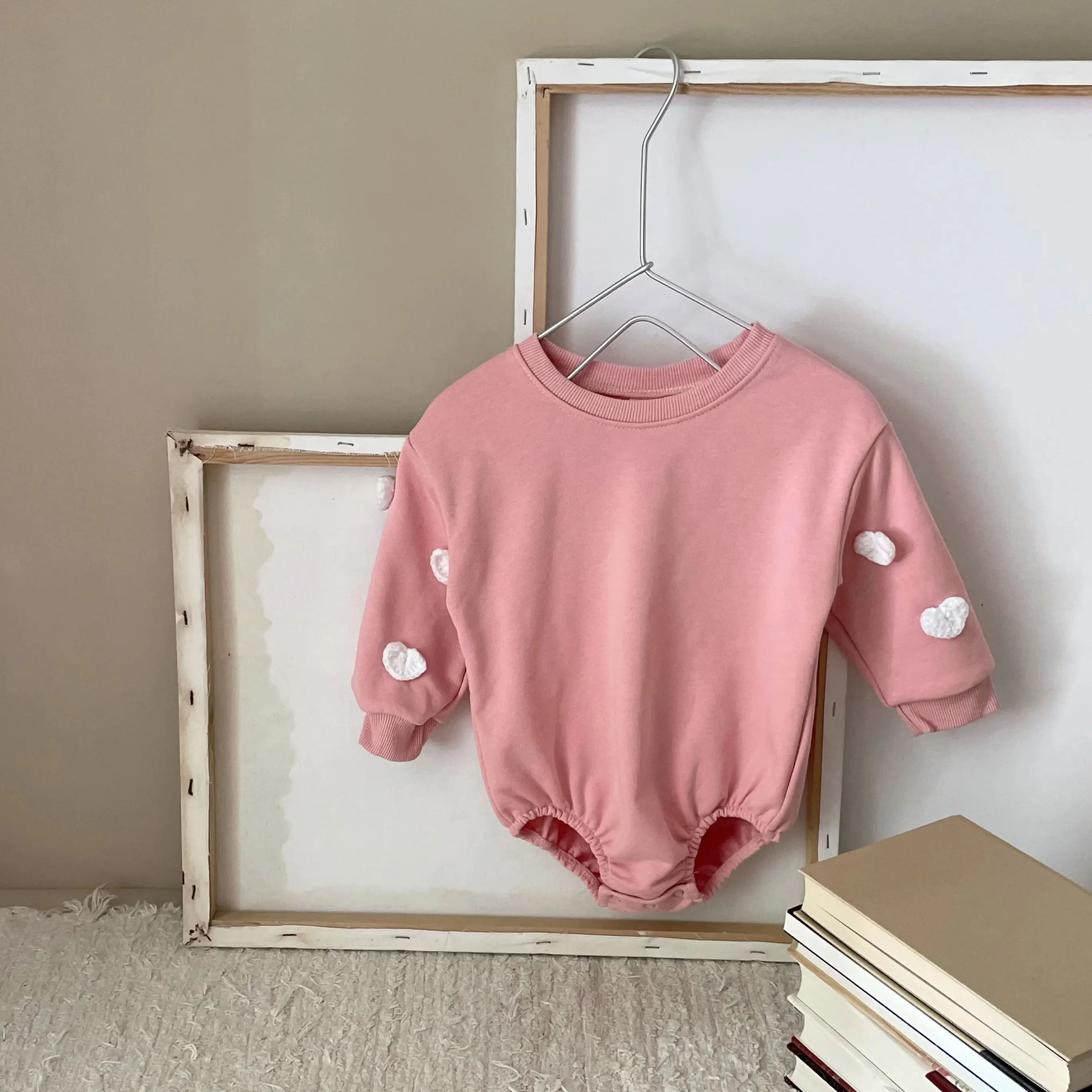 Spring Autumn Baby Clothes Cloud Sweatshirt Romper Baby Girl Boys Cotton Clothes Newborn for 0-3Y Baby Outerwear