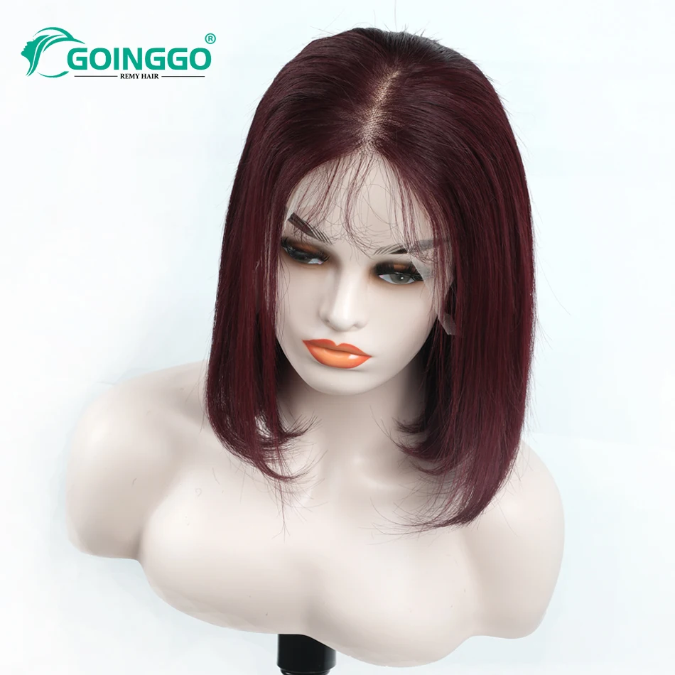 Short Straight Pre Plucked Colored Bob Wig Human Hair 13X4 Pre Colored Short Bob Human Hair Wigs Lace Front Bob Wigs For Women