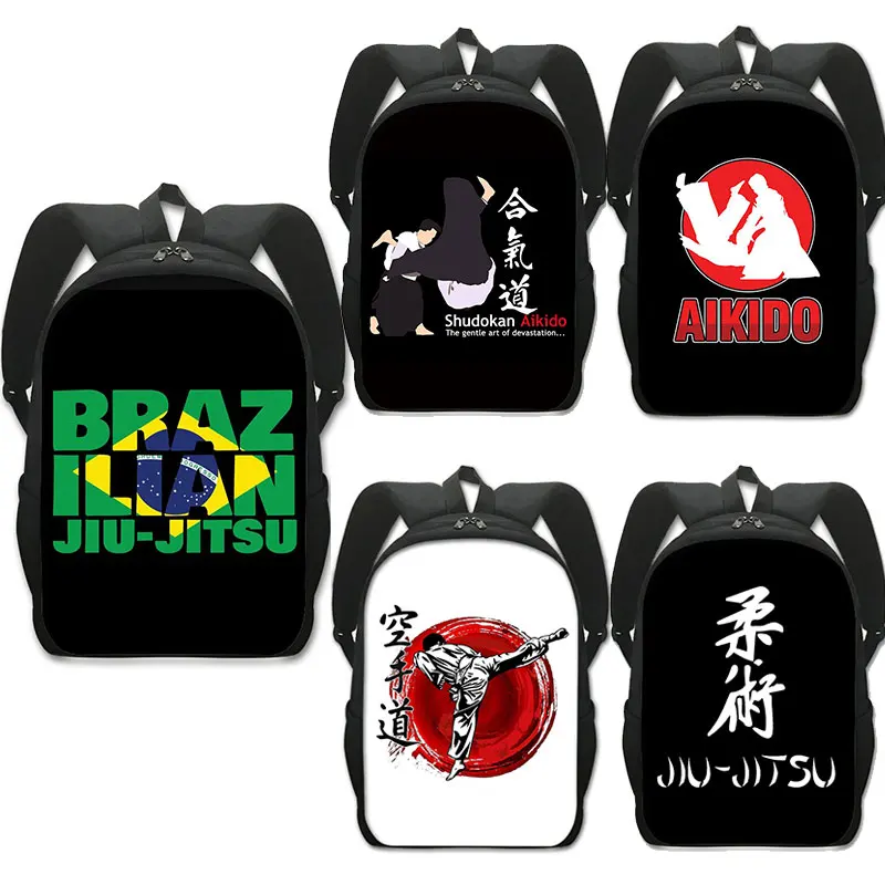 

Jiu-jitsu Brazilian Martial Artser Backpack Women Men Schoolbags Martial Artser Rucksack Student Daypack Laptop Backpacks Gift