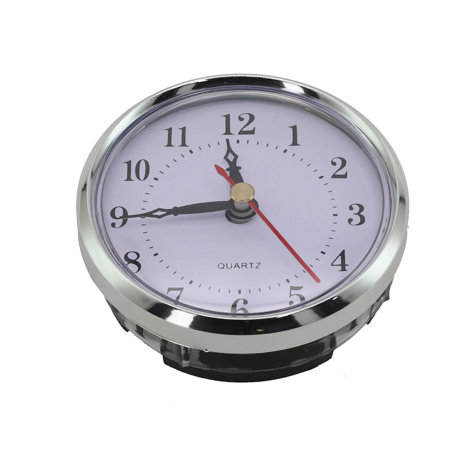 Quartz Clock Insert for 80mm Round Hole Mounting with Arabic and Roman Numeral Design for Craft and Repair Tasks