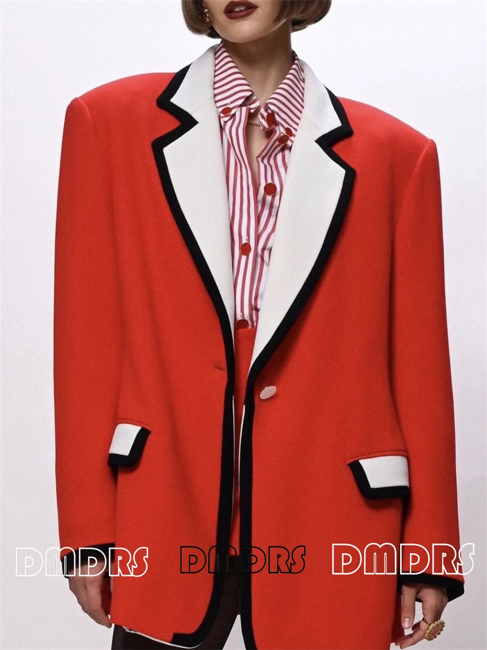 

Bespoke Suit Jacket for Men, Contrast Colors Loose Fit Blazer, Autumn Fashionable Suit Jacket , XXS-7XL Unisex Tux Chic Jackets