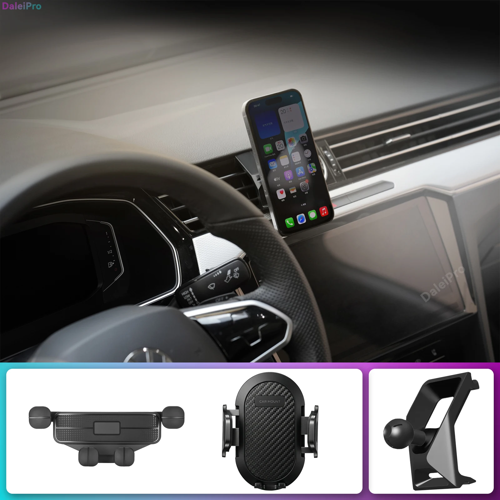 for VW Passat B8 2017-2022 2023 Car Phone Holder, Vehicle-Specific Replaceable Dashboard Phone Base for VW Arteon CC 2017-2020