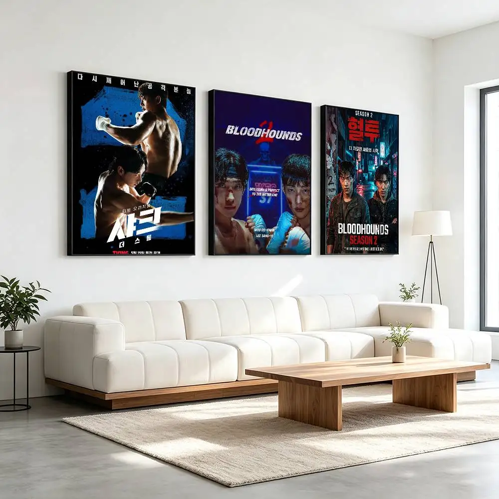 HOT Drama B-Bloodhounds  Poster Waterproof Wall Art Sticker For Bar Living Room Vintage Decor High Quality Print Gift