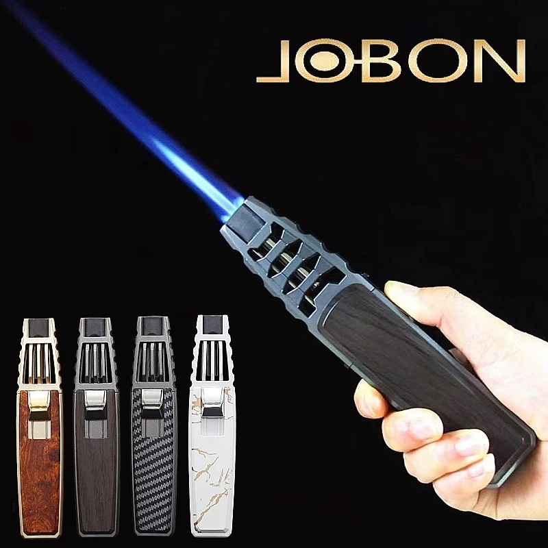 

JOBON Metal High Temperature Spray Gun Lighter Outdoor Windproof Jet Flame Inflatable Turbo BBQ Baking Camping Lighter