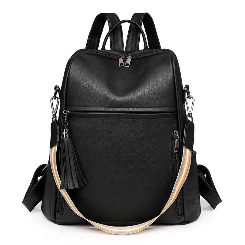 Women Large Capacity Backpack High Quality Leather Vintage Bags for Women School Bags Travel Rucksack Ladies Bookbag Knapsack