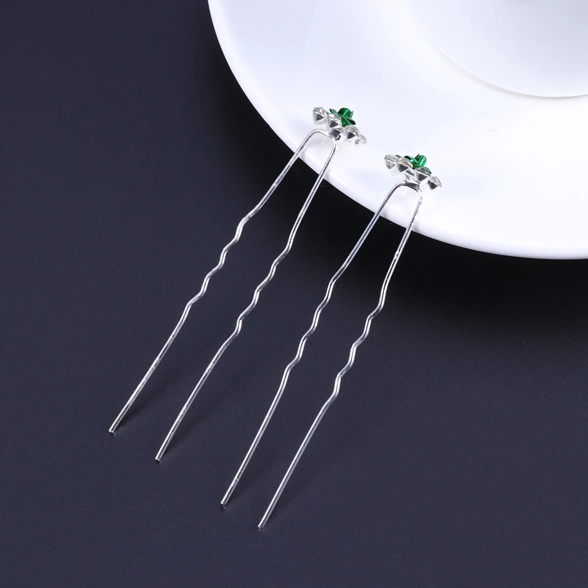

20Pcs Shiny Rhinestone Flower Hairpin Bridal Wedding Hair Stick for Bridesmaid Updo Women Decorative Hair Chopsticks Gift
