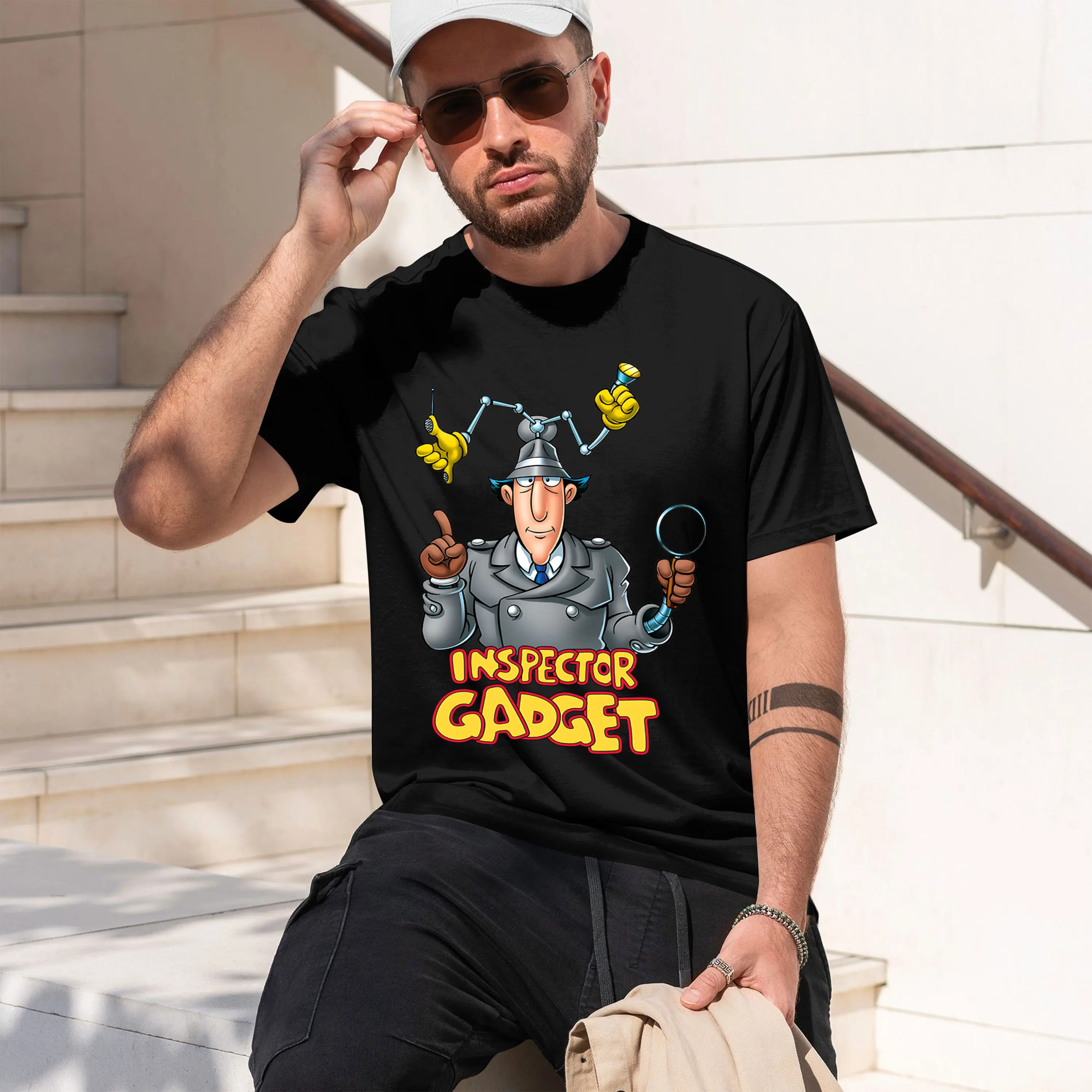 INSPECTOR GADGET 2026 New Model Men’s Short-sleeve crewneck T-Shirt Classic Casual Multiple Colors and Sizes for Daily Wear All-