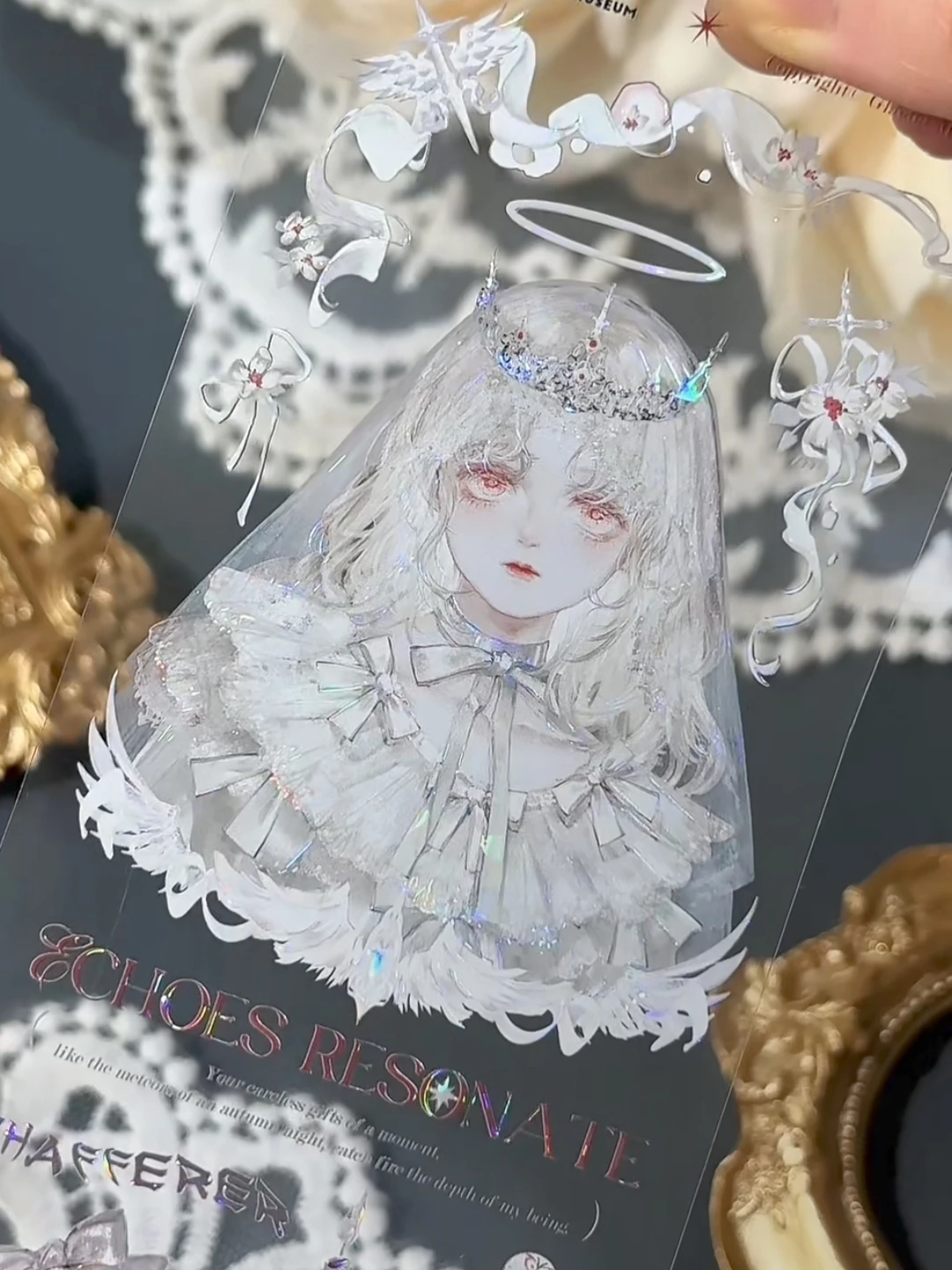 5M Glacier Planner Sleeping In The Gap Of Daylight Shell Shiny Pet Washi Tape Collage Journal Badge