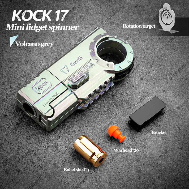 Giocattolo EDC Fidgets Giocattolo Spinner Anello di rotazione a cricchetto in metallo Nero Tech Fidget Gear Gadget Strumento Sollievo dallo stress Anti-ansia per adulti