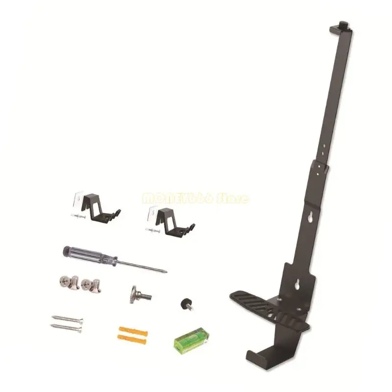 حامل تخزين متعدد الوظائف F62C موفر للمساحة لقاعدة تثبيت على الحائط لوحدة التحكم في الألعاب النحيفة مع منظمات سماعات الرأس #4