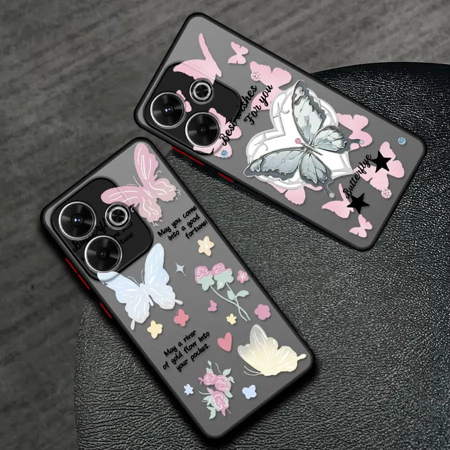 Case for Xiaomi Redmi Note 15 11 10 12 13 14 Pro Plus A4 14C 13C 9S Funda Phone Cover Colorful Butterfly view 3