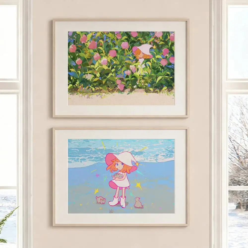 Cute M-Mengxuan Li ART  Customizable HD Self Adhesive Waterproof Wall Art Poster