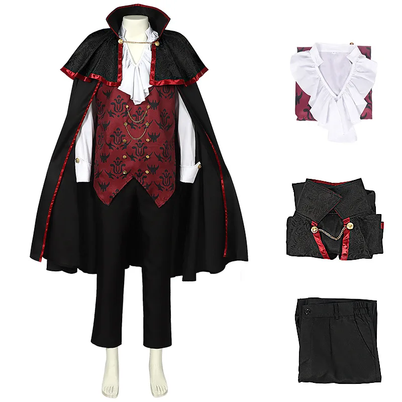 

Хэллоуин Средневековый королевский халат с мягкими плечами и накидкой Винтажный костюм с высоким воротником в готическом стиле NPC Косплей Женский ...