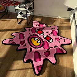 불규칙한 핑크 거실 장식 카펫 창의력 침실 머리맡 플러시 카펫 간단한 휴대품 보관소 라운지 미끄럼 방지 부드러운 깔개