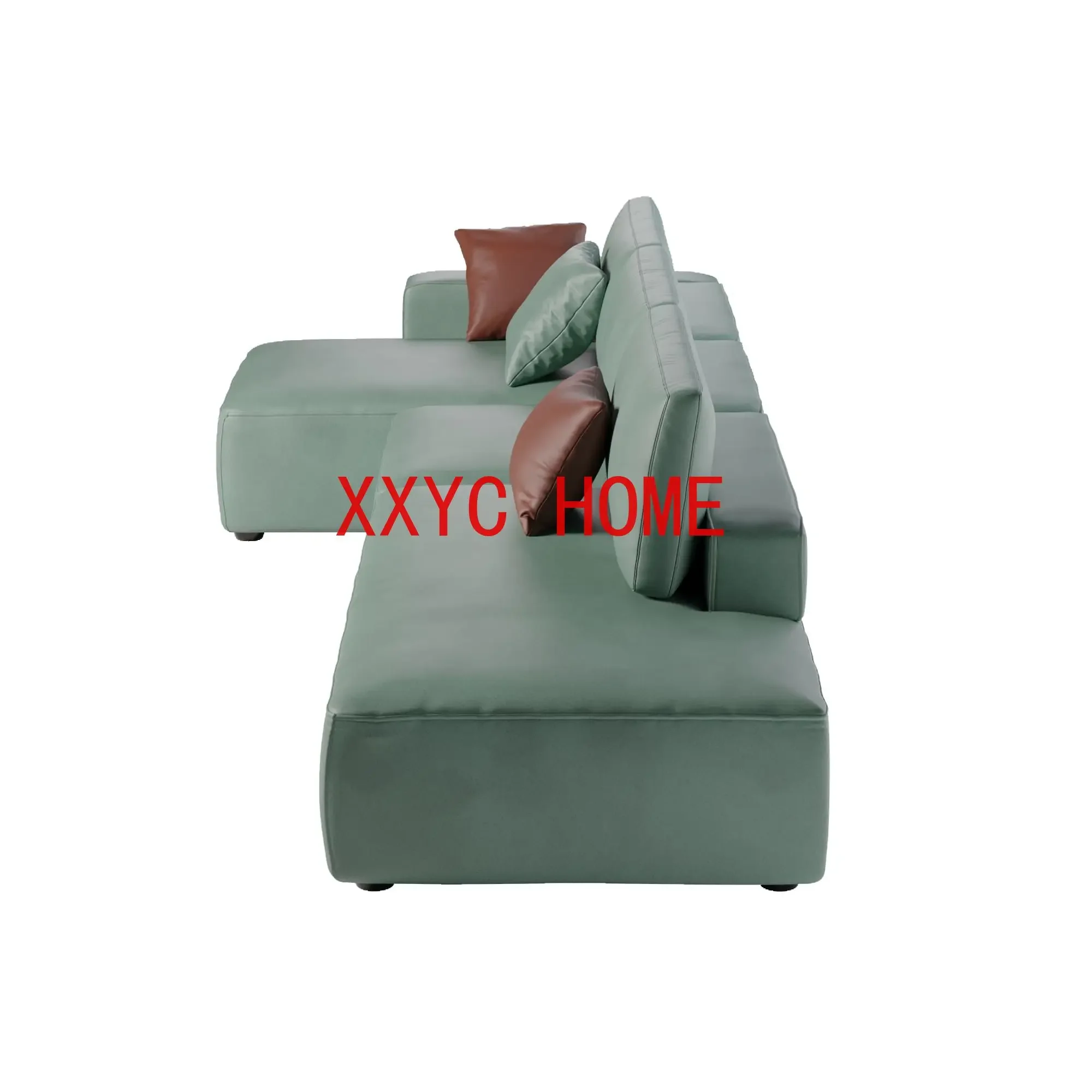 L-Shaped Contemporary Design Leather Corner Modular Sofa