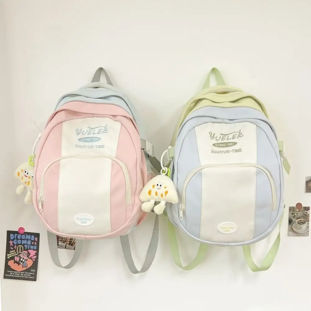 Mochila de lona de grande capacidade para mulheres, mochilas escolares fofas, sacos estéticos, Kawaii, 2024