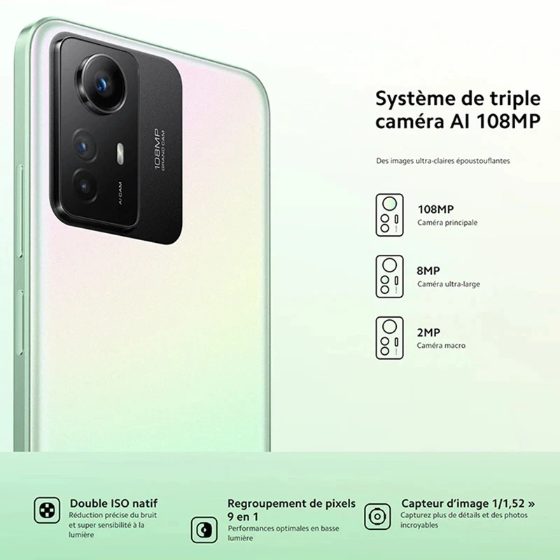 Xiaomi-smartphone Redmi Note 12S, versión Global, cámara ancha de 108MP, MediaTek Helio G96, 6,43 pulgadas, 90Hz, carga rápida de 33W