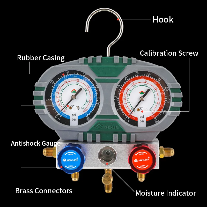 Refrigerant Manifold Gauge Air Condition Refrigeration Set Air Conditioning Tools R22 R410A R404A R134A