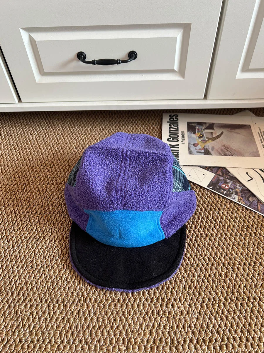Short Brim Baseball Cap for Men and Women, Thickened and Warm for Autumn and Winter, Street Style Versatile Duckbill Cap, Trendy