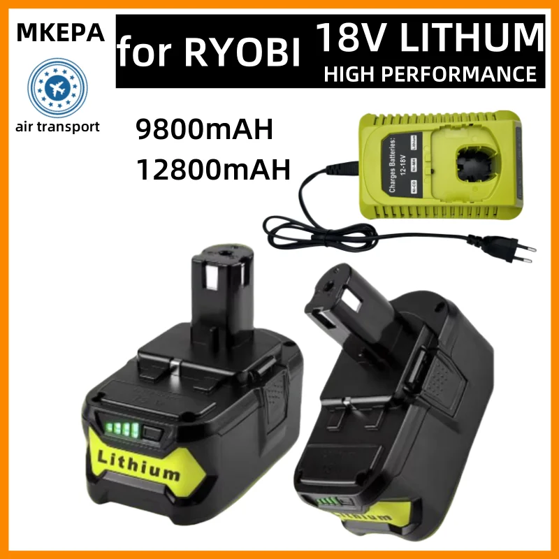 18v 12800Ah For RYOBI P108 18V One+ Plus Battery 18 Volt Lithium-Ion Power Tools P104 P107 RB18L50 RB18L20 P108 ryobi lithium