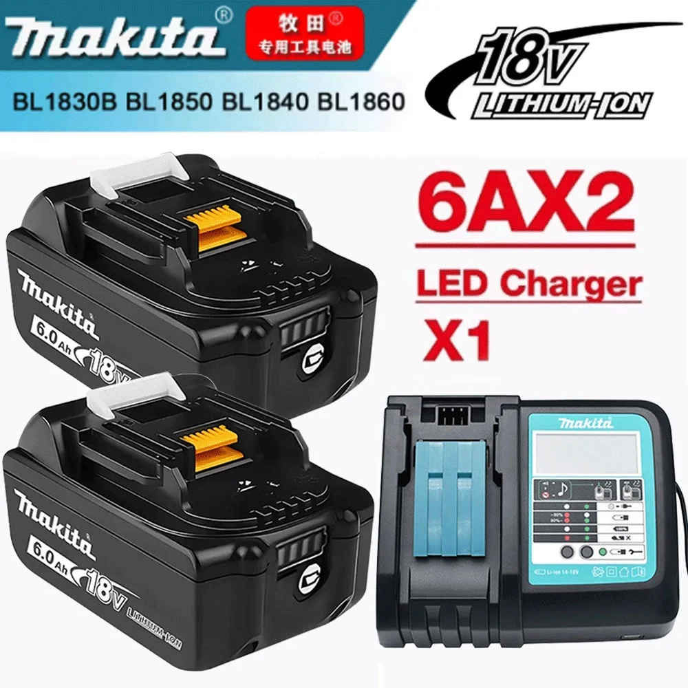 

Original for Makita Rechargeable 6000mAh Battery, Replaceable LED Lithium-ion, compatible 18V Power Tool DDF487 DTD173 DTW730